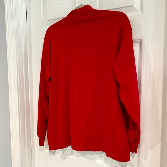 VTG 80s Gator Athletics Inc Mock Neck Long Sleeve Shirt Men L Red USA Warrior - Picture 6 of 8